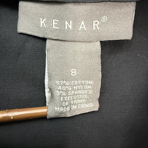 Kenar Skirt Womens 8 Black Goth Flare Retro A-Line Zip Front‎ Pockets Parachute - Picture 3 of 7